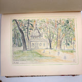 Charming Pair of 1959-1964 European Travel Sketchbooks Loaded with Mounted Colored Pencil Drawings