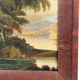 c. Mid 19th Century Hudson River School Oil on Canvas Landscape Fragment, Framed as Found