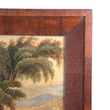 c. Mid 19th Century Hudson River School Oil on Canvas Landscape Fragment, Framed as Found