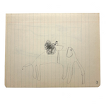 More Excellent Very Naive Kid's Drawings: Elephant, Rider, Explosion; Guns on Reverse
