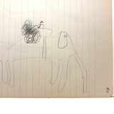 More Excellent Very Naive Kid's Drawings: Elephant, Rider, Explosion; Guns on Reverse
