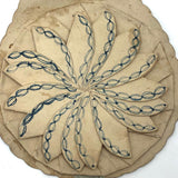 Early Folded Paper Valentine with Ink and Watercolor Torch and Quiver of Arrows