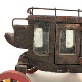 Marvelous Early 20th C Scratch Made Folk Art Historic Deadwood Stage Coach