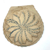 Early Folded Paper Valentine with Ink and Watercolor Torch and Quiver of Arrows