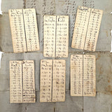 As Found: Lovely c. 1870s Set of Bone Game Pegs with Handwritten (in French) Solitaire Instructions and Score Cards