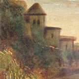 c. Mid 19th Century Hudson River School Oil on Canvas Landscape Fragment, Framed as Found