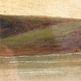 c. Mid 19th Century Hudson River School Oil on Canvas Landscape Fragment, Framed as Found