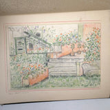 Charming Pair of 1959-1964 European Travel Sketchbooks Loaded with Mounted Colored Pencil Drawings