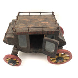 Marvelous Early 20th C Scratch Made Folk Art Historic Deadwood Stage Coach