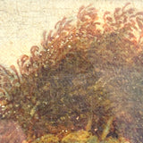 c. Mid 19th Century Hudson River School Oil on Canvas Landscape Fragment, Framed as Found