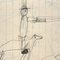 More Excellent Very Naive Kid's Drawings: Man on Horse with Gun, Marching Man, Pile of Rocks