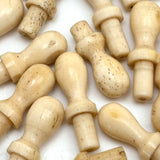 As Found: Lovely c. 1870s Set of Bone Game Pegs with Handwritten (in French) Solitaire Instructions and Score Cards