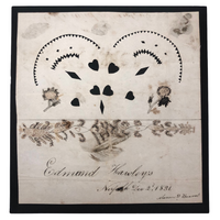 Edmund Hawley's 1831 Cut Paper and Ink Drawn Valentine