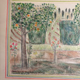 Charming Pair of 1959-1964 European Travel Sketchbooks Loaded with Mounted Colored Pencil Drawings