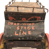 Marvelous Early 20th C Scratch Made Folk Art Historic Deadwood Stage Coach