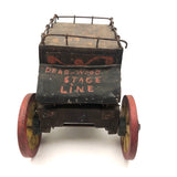 Marvelous Early 20th C Scratch Made Folk Art Historic Deadwood Stage Coach