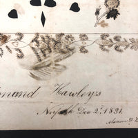 Edmund Hawley's 1831 Cut Paper and Ink Drawn Valentine