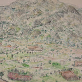 Charming Pair of 1959-1964 European Travel Sketchbooks Loaded with Mounted Colored Pencil Drawings