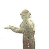 Curious Little Antique Silver Man with Engraved Detail