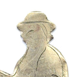 Curious Little Antique Silver Man with Engraved Detail