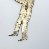 Curious Little Antique Silver Man with Engraved Detail