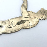 Curious Little Antique Silver Man with Engraved Detail