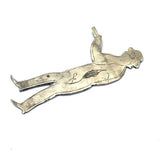 Curious Little Antique Silver Man with Engraved Detail