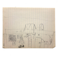 More Excellent Very Naive Kid's Drawings: Diver in Submarine at Control Panel (or Astronaut in Space Ship!)