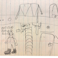 More Excellent Very Naive Kid's Drawings: Diver in Submarine at Control Panel (or Astronaut in Space Ship!)