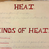 Pair of 1910 Handwritten Physics Notebooks with Wonderful Headers and Excellent Diagrams