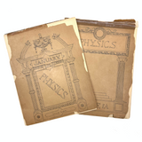 Pair of 1910 Handwritten Physics Notebooks with Wonderful Headers and Excellent Diagrams