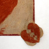 To My Love, Old Crayoned Valentine from Alice with Woven Paper Heart Corners