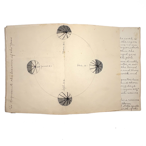 Unmatched Pair of Antique Physiography Notebooks with Many Diagrams (and Useful Info!)