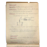 Pair of 1910 Handwritten Physics Notebooks with Wonderful Headers and Excellent Diagrams
