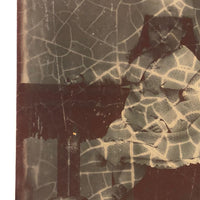 As Found, Eerie Antique Tintype Portrait of Girl Seated at Table