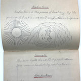 Pair of 1910 Handwritten Physics Notebooks with Wonderful Headers and Excellent Diagrams
