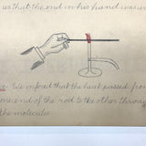 Pair of 1910 Handwritten Physics Notebooks with Wonderful Headers and Excellent Diagrams