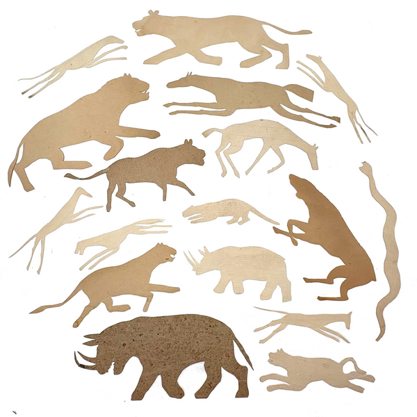 Second of Two Last Batches of Antique Cut Paper Animals - Silhouettes