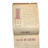 Pair of 1910 Handwritten Physics Notebooks with Wonderful Headers and Excellent Diagrams