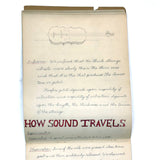 Pair of 1910 Handwritten Physics Notebooks with Wonderful Headers and Excellent Diagrams