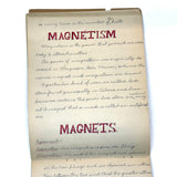 Pair of 1910 Handwritten Physics Notebooks with Wonderful Headers and Excellent Diagrams