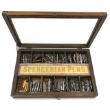 Spencerian Pens: Beautiful Condition Antique Stationer's Pen Nib Case, Chock Full