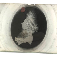 Old Glass Plate Negative of Presumed Earlier Portrait of Woman in Lace
