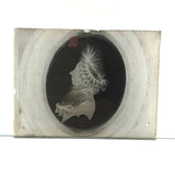Old Glass Plate Negative of Presumed Earlier Portrait of Woman in Lace
