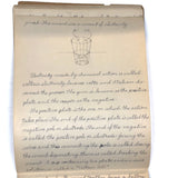 Pair of 1910 Handwritten Physics Notebooks with Wonderful Headers and Excellent Diagrams
