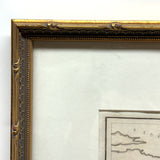 Beautifully Executed, Large Ink and Watercolor Manuscript Map of North America, 1854, French Canadian