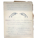 Pair of 1910 Handwritten Physics Notebooks with Wonderful Headers and Excellent Diagrams