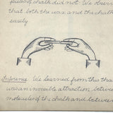 Pair of 1910 Handwritten Physics Notebooks with Wonderful Headers and Excellent Diagrams