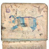 Colorfully Crayoned Wooly Mammoth and More, F.M Spitzer's Much Animated Copy of Primary Geograpy, 1870
