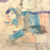 Colorfully Crayoned Wooly Mammoth and More, F.M Spitzer's Much Animated Copy of Primary Geograpy, 1870
